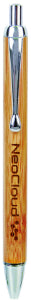 Bamboo with Silver Trim Laserable Pen
