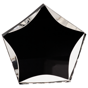6" Black/Clear Luminary Star Acrylic