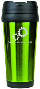 16 oz. Green Laserable Stainless Steel Travel Mug without Handle