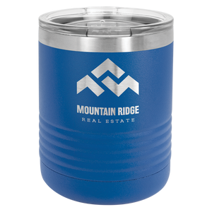 Polar Camel Ringneck 10 oz. Royal Blue Vacuum Insulated Tumbler with Clear Lid