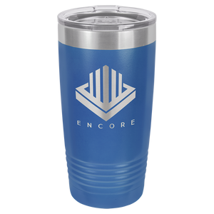 Polar Camel 20 oz. Royal Blue Ringneck Vacuum Insulated Tumbler w/Clear Lid