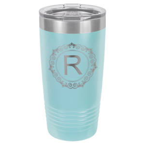 Polar Camel 20 oz. Light Blue Ringneck Vacuum Insulated Tumbler w/Clear Lid