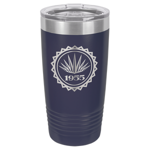Polar Camel 20 oz. Navy Blue Ringneck Vacuum Insulated Tumbler w/Clear Lid
