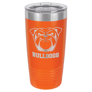 Polar Camel 20 oz. Orange Ringneck Vacuum Insulated Tumbler w/Clear Lid