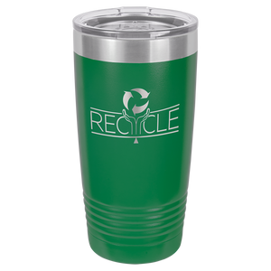 Polar Camel 20 oz. Green Ringneck Vacuum Insulated Tumbler w/Clear Lid