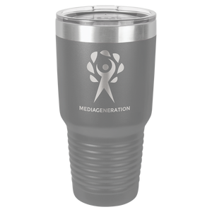 Polar Camel 30 oz. Dark Gray Ringneck Vacuum Insulated Tumbler w/Clear Lid