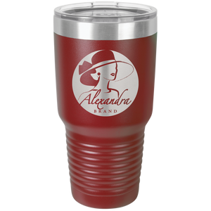 Polar Camel 30 oz. Maroon Ringneck Vacuum Insulated Tumbler w/Clear Lid