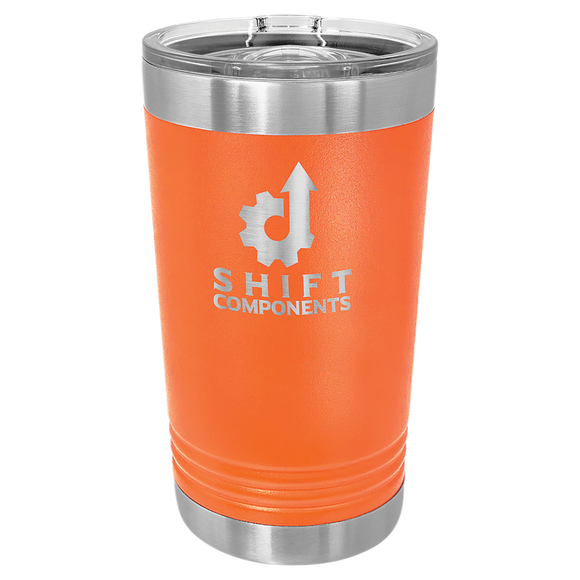 Orange 16 oz. Polar Camel Pint with Slider Lid