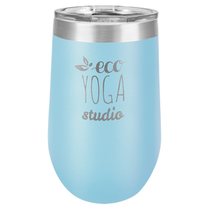 Polar Camel 16 oz. Light Blue Vacuum Insulated Stemless Tumbler w/Lid