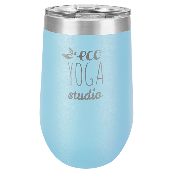 Polar Camel 16 oz. Light Blue Vacuum Insulated Stemless Tumbler w/Lid