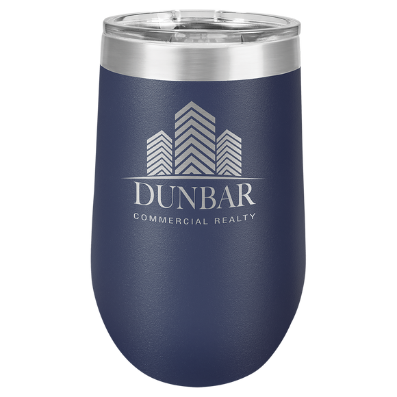 Polar Camel 16 oz. Navy Blue Vacuum Insulated Stemless Tumbler w/Lid