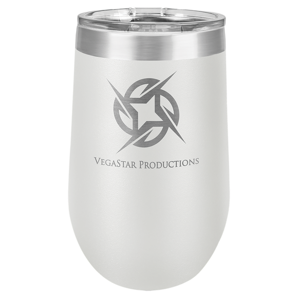 Polar Camel 16 oz. White Vacuum Insulated Stemless Tumbler w/Lid