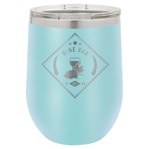 Polar Camel 12 oz. Matte Light Blue Vacuum Insulated Stemless Wine Tumbler w/Lid