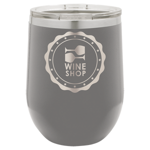 Polar Camel 12 oz. Matte Dark Gray Vacuum Insulated Stemless Wine Tumbler w/Lid