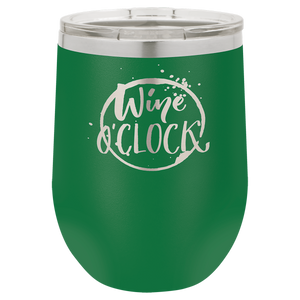 Polar Camel 12 oz. Matte Green Vacuum Insulated Stemless Wine Tumbler w/Lid