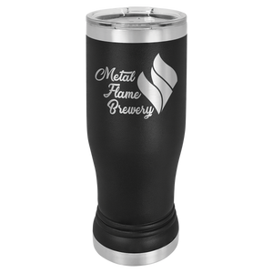 Black 14 oz. Polar Camel Pilsner w/Clear Lid