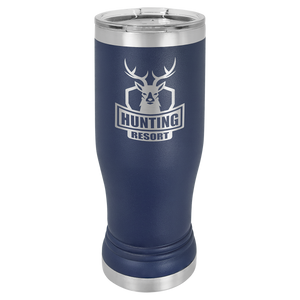 Navy Blue 14 oz. Polar Camel Pilsner w/Clear Lid