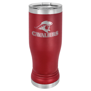 Maroon 14 oz. Polar Camel Pilsner w/Clear Lid