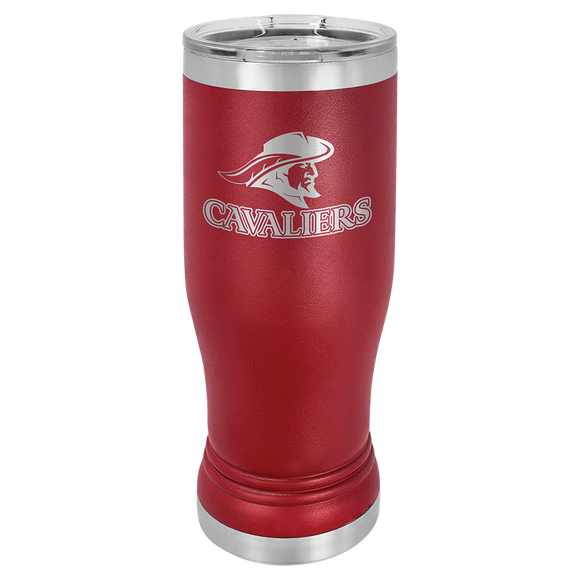 Maroon 14 oz. Polar Camel Pilsner w/Clear Lid