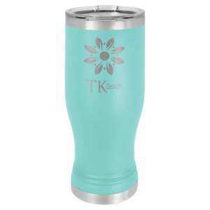 Teal 20 oz. Polar Camel Pilsner w/Clear Lid