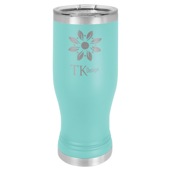 Teal 20 oz. Polar Camel Pilsner w/Clear Lid