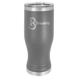 Dark Gray 20 oz. Polar Camel Pilsner w/Clear Lid