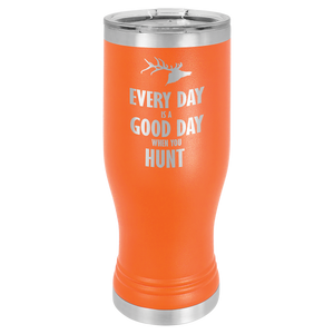Orange 20 oz. Polar Camel Pilsner w/Clear Lid
