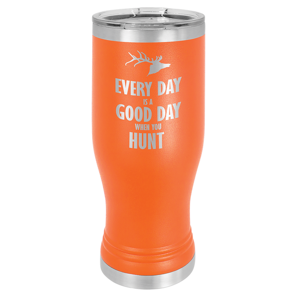 Orange 20 oz. Polar Camel Pilsner w/Clear Lid