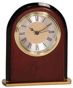 6 1/2" Mahogany Finish Arch Clock