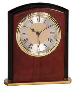 6 1/2" Mahogony Finish Square Arch Clock