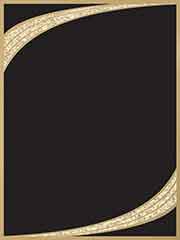 5" x 7" Black/Gold Brass Plated Steel Majestic Plaque Plate