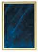 4" x 6" Blue Marble/Gold Brass Plated Steel Marble Mist Plaque Plate