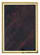 7" x 10" Sienna Marble/Gold Brass Plated Steel Marble Mist Plaque Plate