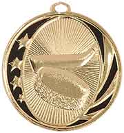 2" Bright Gold Hockey Laserable MidNite Star Medal