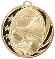 2" Bright Gold Swimming Laserable MidNite Star Medal