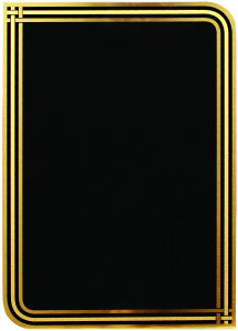 6" x 8" Black/Gold Plated Steel Infinity Plaque Plate
