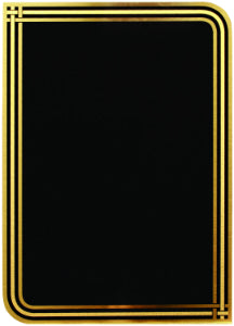 7" x 10" Black/Gold Plated Steel Infinity Plaque Plate