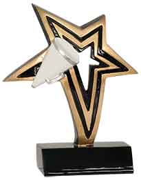 6" Cheer Infinity Star Resin