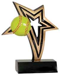 6" Softball Infinity Star Resin