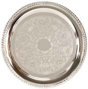 8" Round Silver Plated Tray
