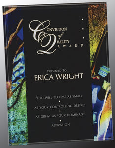8 3/4" X 11 3/4" Blue Art Acrylic Art Plaque with Easel/Hanger