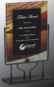 9 1/2" x 16" Autumn Harvest Acrylic Art Plaque with Iron Stand