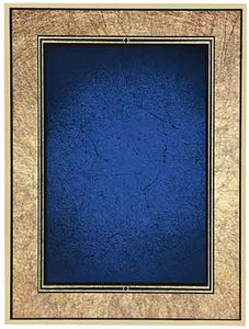 5 7/8" x 7 7/8" Blue/Gold Art Plaque Plate