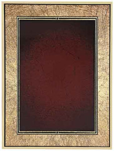 5 7/8" x 7 7/8" Burgundy/Gold Art Plaque Plate