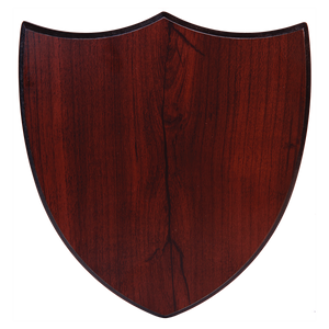 8 1/8" x 9 3/4" Rosewood Piano Finish Shield Plaque