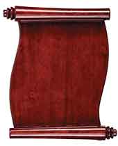 9 1/2" x 12" Rosewood Piano Finish Scroll Plaque