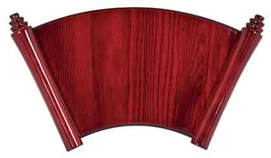 14 1/4" x 8 1/2" Rosewood Piano Finish Scroll Plaque