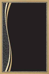 5" x 7" Solid Black/Gold Brass Plated Steel Patina Plaque Plate