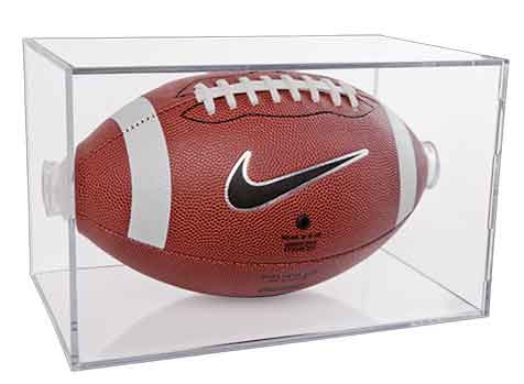Clear Football BallQube Display Case