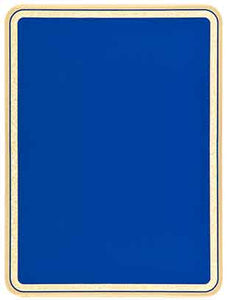 5" x 7" Royal Blue/Gold Brass Plated Steel Rounded Corner Plaque Plate